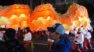 2019 San Francisco Chinese New Year Parade Big (288' long) Illuminated Golden Dragon Only