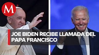 Papa Francisco felicita a Joe Biden tras elecciones presidenciales de EU
