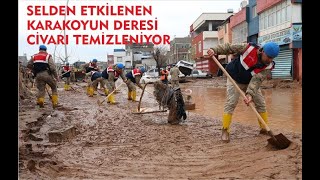 SELDEN ETKİLENEN KARAKOYUN DERESİ CİVARI TEMİZLENİYOR