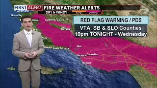 Santa Anas return Tuesday, extreme fire weather