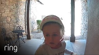 Taylor Talks to Her Neighbor On Ring Video Doorbell After Running Away From a Bobcat | RingTV