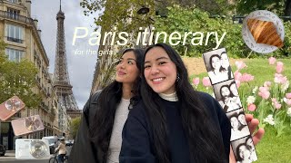 our perfect PARIS GIRLS TRIP ITINERARY 🥐. ݁˖🌷⊹ ࣪ ˖ (vintage shopping, cafes, parks, + more!)