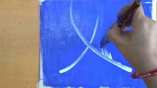 Painting Tutorial | Kiwi Leaf | Acrylic on Canvas | Abstract Art | Edited on Movavi