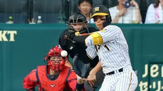 阪神　森下翔太に２試合連続の死球　甲子園のスタンドがざわつく　島内の抜けたストレートが右肘付近に直撃　打線奮起しサヨナラ勝ち！