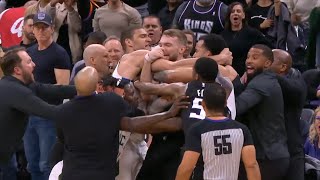 Brook Lopez and Trey Lyles get into massive fight and both get ejected