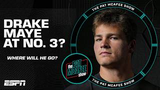 Drake Maye likely gets drafted at No. 3️⃣, but by who? 🤨 Peter Schrager answers 🏈 | Pat McAfee Show