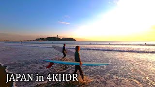 4K・ Day walk in Fujisawa to the beach