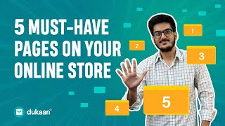 5 Important Pages You Must Have on Your Online Store | Dukaan #shorts