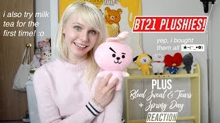 i bought ALL the BT21 plushies!!+ REACTION to Blood Sweat \u0026 Tears, and Spring Day