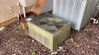 Vintage 1988 Rheem High Efficiency Air Conditioner Running