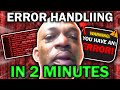 Learn JavaScript ERROR HANDLING In 2 Minutes