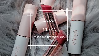 review dan swatch 4 shade Cleya tinted lip serum! favorit banget!