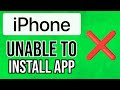 How to FIX Unable to INSTALL APP Please Try Again Later on IPhone 2024 | Solve App Not Installed