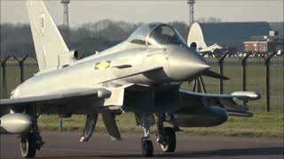 Afternoon missions with 11, 12, 29 \u0026 41 Sqn Typhoon FGR4s at RAF Coningsby.