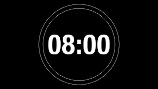 8 Minute Timer - 480 Second Timer with progress ring (4K)