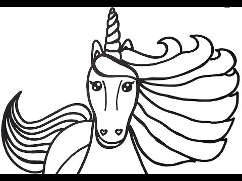 Draw And Color Rainbow Unicorn Drawings For Kids And Toddlers. - YouTube