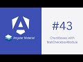 Checkboxes with MatCheckboxModule