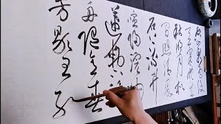 書法：草書，書王維詩一首