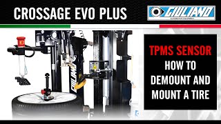 How to Demount and Mount a Tire with TPMS Sensor with Giuliano Tire Changer | Crossage EVO Plus