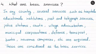 What are basic services?