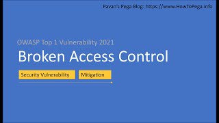 OWASP Top 1 Vulnerability 2021: \