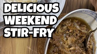 Weekend Treat: Black Pork \u0026 Red Onion Stir-Fry