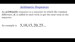 Arithmetic Sequences - Part 1