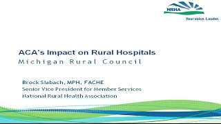 Webinar: ACA Impact on Rural Hospitals