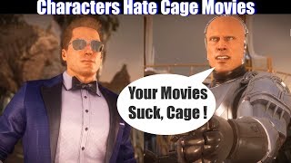 MK11 Characters Hate Johnny Cage Movies - Mortal Kombat 11