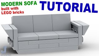 LEGO Modern Sofa How To Tutorial