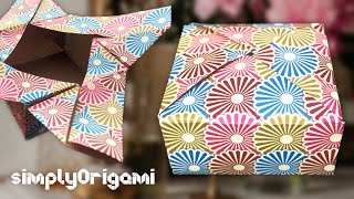 ORIGAMI Gift Box | make an EASY paper GIFT BOX | How To 🌸 | by Robin Glynn