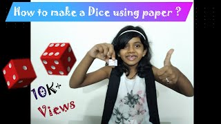 How to make a Dice using paper? || DIY Ludo Dice || Paper Dice || DIY crafts with paper || origamis