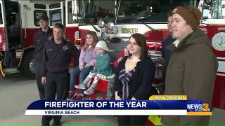 Virginia Beach firefighter who rescued children from burning home named Firefighter of the Year