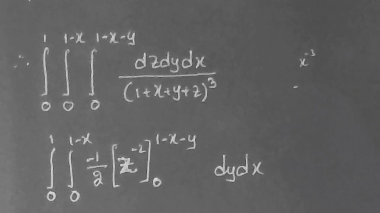 Evaluate ∫∫∫dxdydz/(1+x+y+z) Where D Is The Region Bounded By The ...