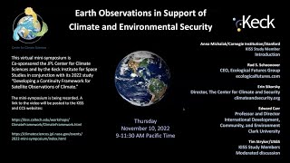 Earth Observations in Support of Climate and Environmental Security