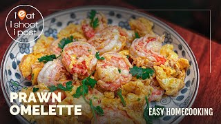 Prawn Omelette - Easy Home Cooking