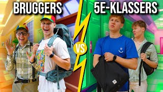 Bruggers VS 5e Klassers: de Eerste Schooldag! 🎓🏫