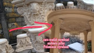 cara membuat mahkota Pillar Styrofoam