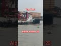 Kapal tug boat putar arah di sungai musi