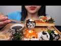 sushi roll asmr eating sounds no talking sas asmr