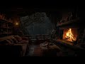 No Ads, Cozy Hideaway – Rain, Fireplace & Thunder Sounds for Instant Sleep on a Rainy Night 🌧️🔥