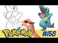 Cómo dibujar TOTODILE POKEMON #158 | FÁCIL | Generación 2