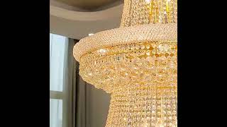 #โคมไฟระย้า#คริสตัลสีทองติดเพดาน#โมเดิร์น#คริสตัล#chandelier#crystal  #modern crystal#arthidroong