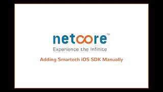 Smartech SDK - Adding Framework Manually