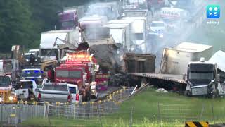 Massive pile up on Arkansas highway, 3 dead