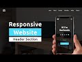 Build a responsive personal website - Header Section
