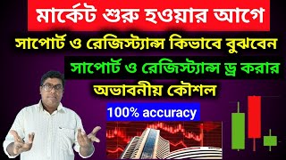 মার্কেট শুরু হওয়ার আগে সাপোর্ট ও রেজিস্ট্যান্স কিভাবে বুঝবেন |#trading #stockmarket