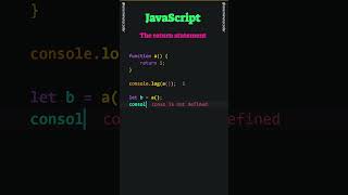 An Example Of Return Statement In JavaScript Functions