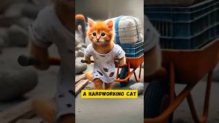 A Hardworking Cat #cutecat #aicat #catlovers #funnycat #kitty #shortsvideo