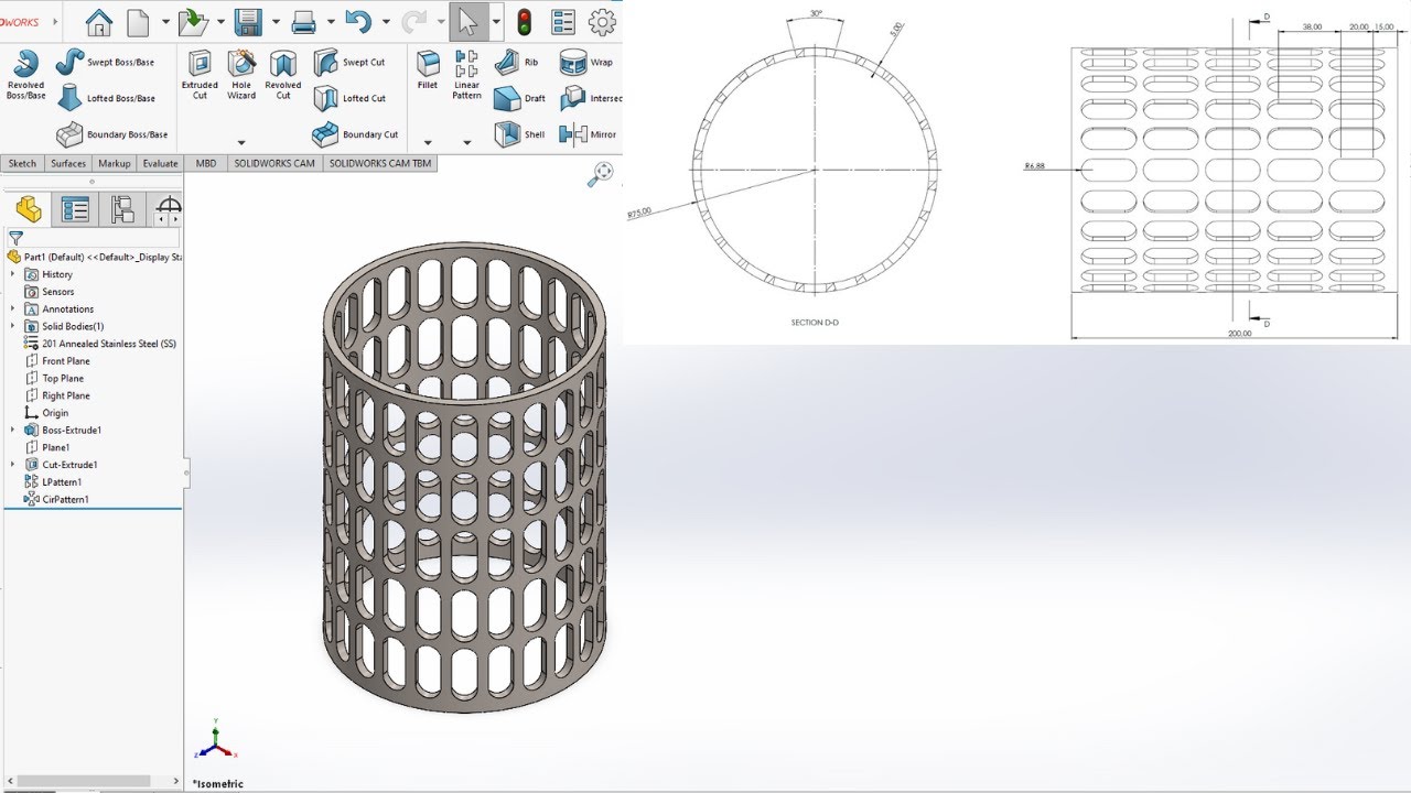 Cara Membuat Linear Pattern Dan Circular Pattern Pada Solidworks